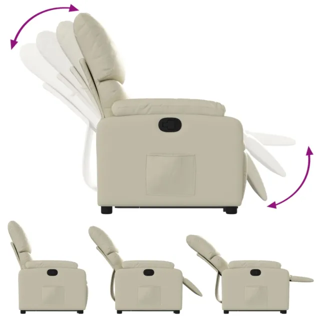Fauteuil inclinable Crème Similicuir