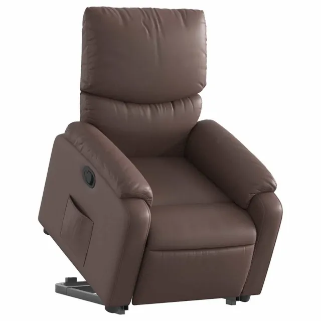 Fauteuil inclinable marron similicuir