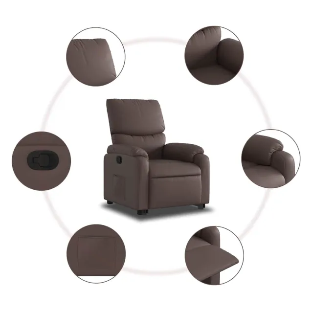 Fauteuil inclinable marron similicuir