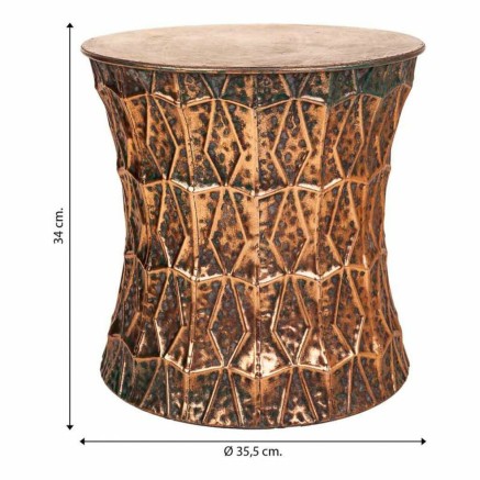 Sgabello Alexandra House Living Dorato Ferro 35 x 34 x 35 cm 2