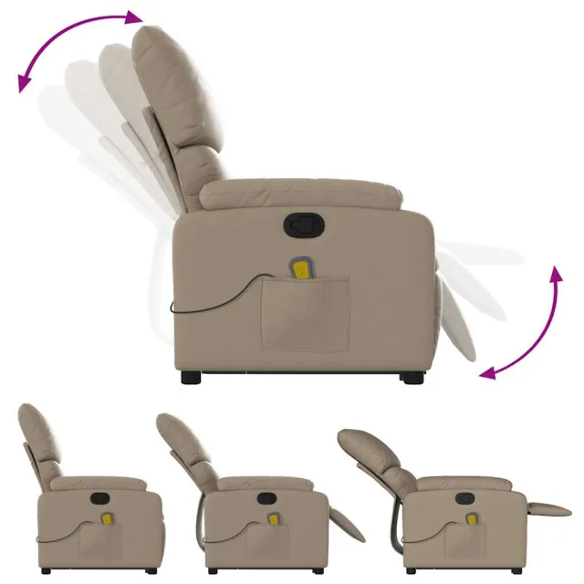 Fauteuil inclinable de massage Cappuccino Similicuir