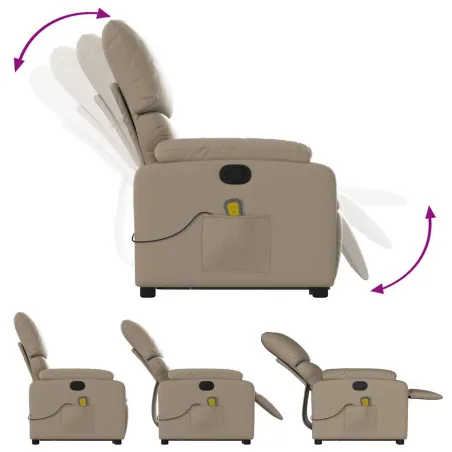 Fauteuil inclinable de massage Cappuccino Similicuir