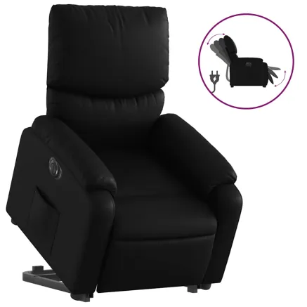 Fauteuil inclinable électrique noir similicuir 2