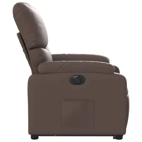 Fauteuil inclinable électrique marron similicuir