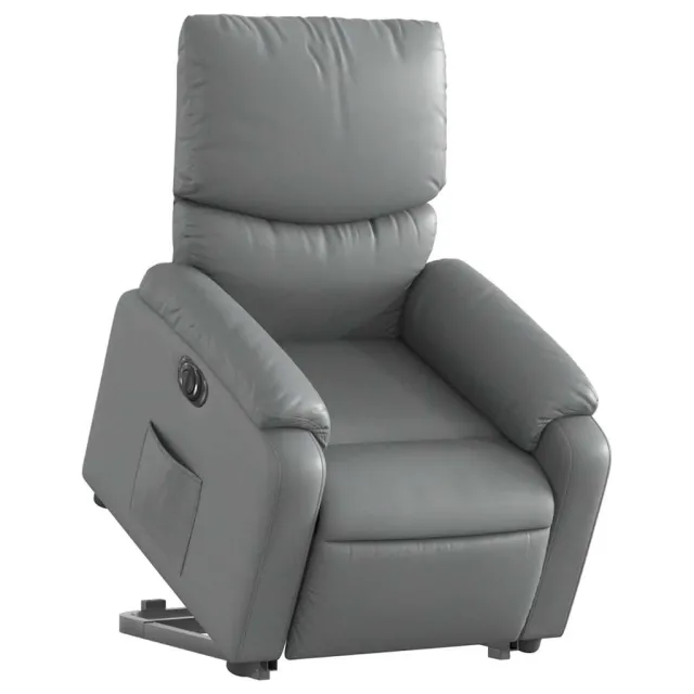 Fauteuil inclinable électrique gris similicuir