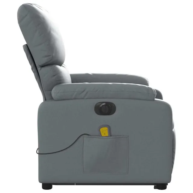 Fauteuil inclinable de massage électrique gris similicuir