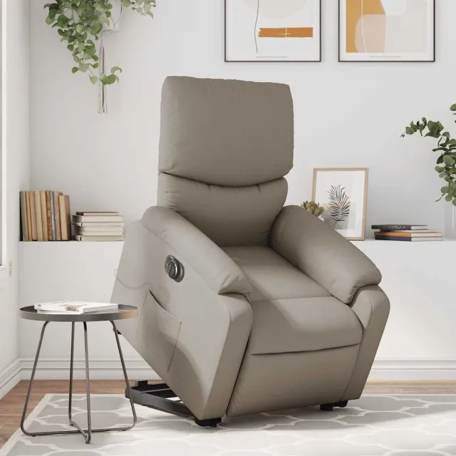 Fauteuil inclinable de massage électrique cappuccino similicuir