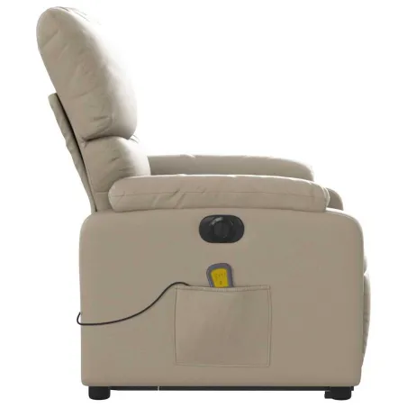 Fauteuil inclinable de massage électrique cappuccino similicuir