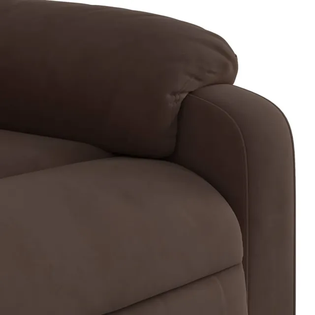 Fauteuil inclinable électrique marron tissu microfibre