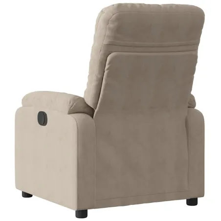 Fauteuil inclinable électrique taupe tissu microfibre