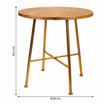 Table Basse Alexandra House Living Doré Fer 60 x 60 x 60 cm 2