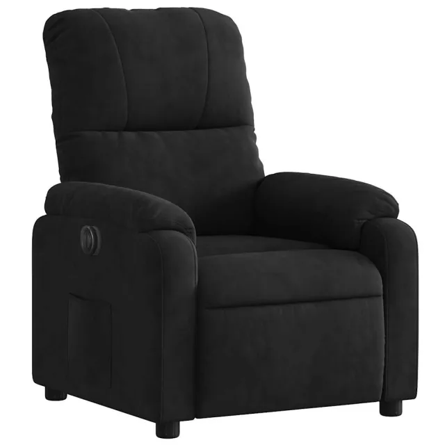 Fauteuil inclinable électrique noir tissu microfibre