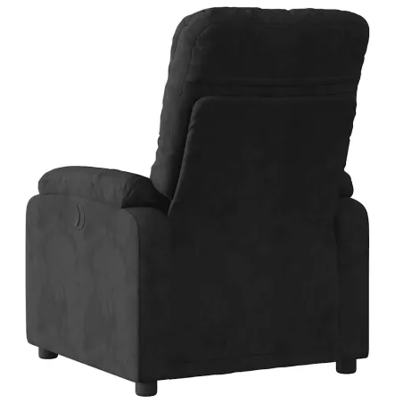 Fauteuil inclinable électrique noir tissu microfibre