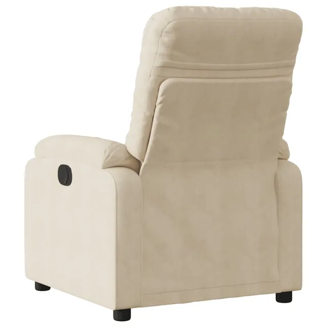 Fauteuil inclinable électrique crème tissu microfibre