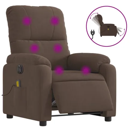 Fauteuil inclinable de massage électrique marron 2