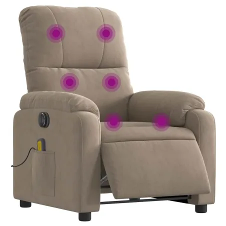 Fauteuil inclinable de massage électrique taupe