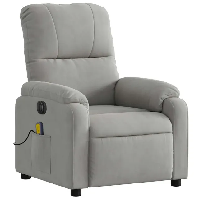 Fauteuil inclinable de massage électrique gris clair