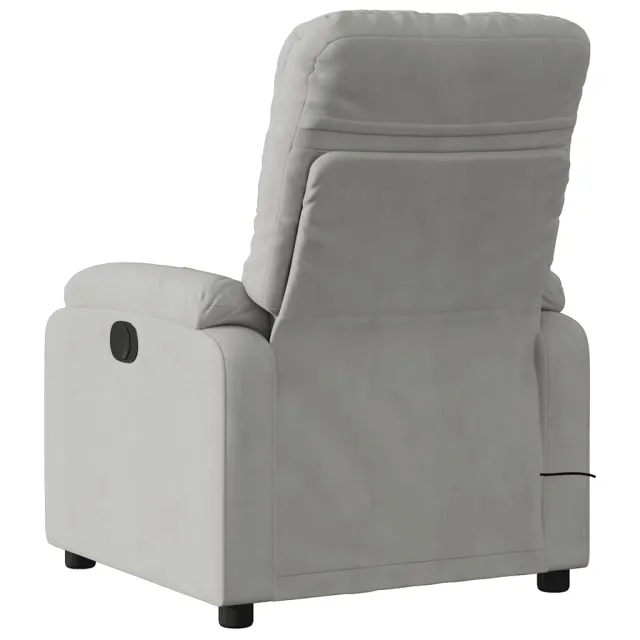 Fauteuil inclinable de massage électrique gris clair
