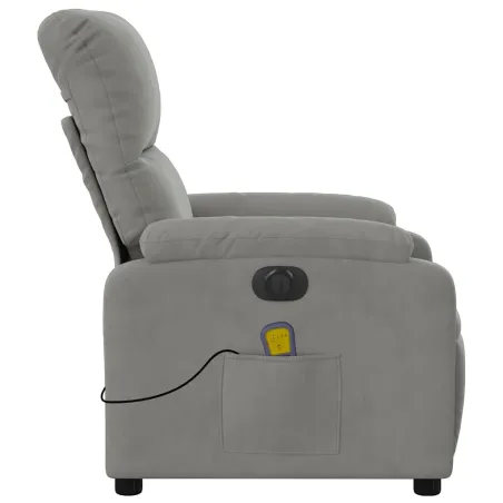 Fauteuil inclinable de massage électrique gris clair