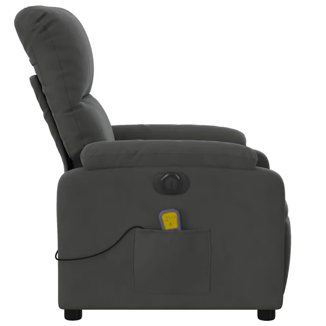 Fauteuil inclinable de massage électrique gris foncé