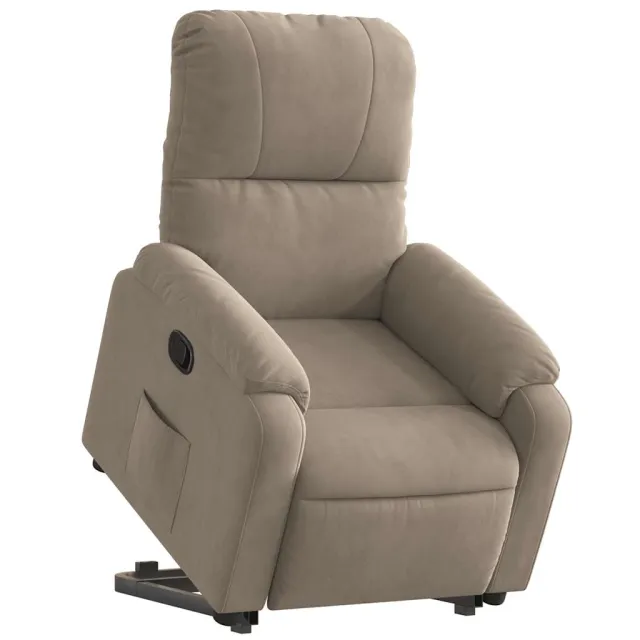 Fauteuil inclinable taupe tissu microfibre