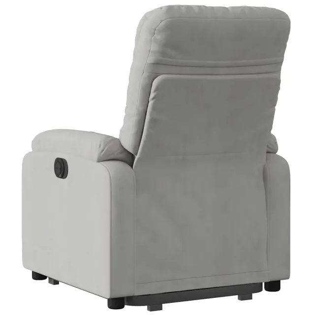 Fauteuil inclinable gris clair tissu microfibre