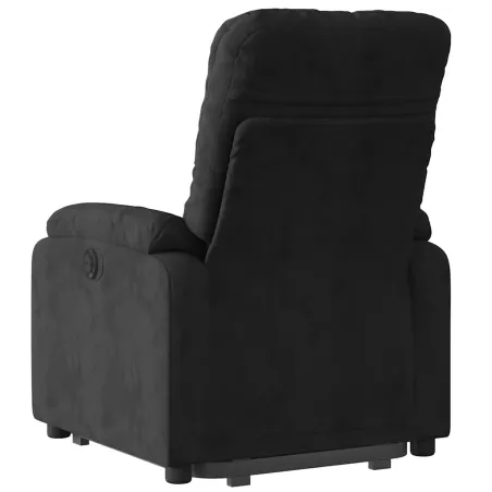 Fauteuil inclinable noir tissu microfibre