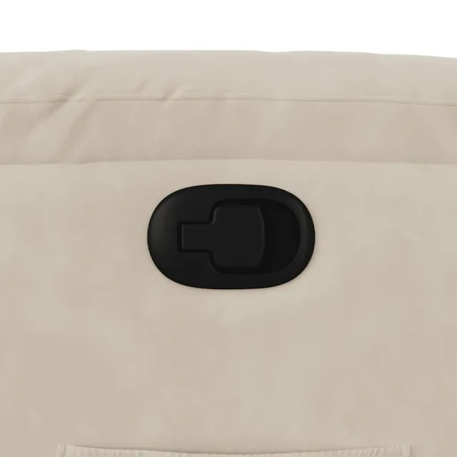 Fauteuil inclinable beige tissu microfibre