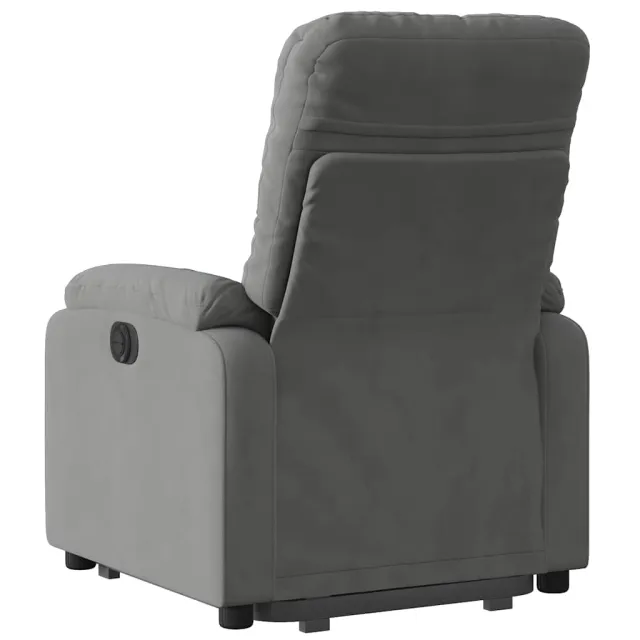 Fauteuil inclinable électrique gris foncé tissu microfibre