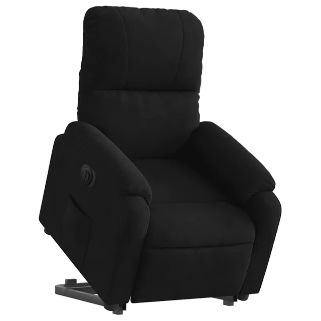 Fauteuil inclinable électrique noir tissu microfibre
