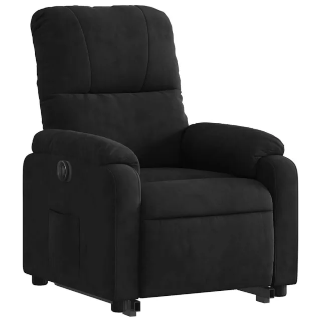 Fauteuil inclinable électrique noir tissu microfibre