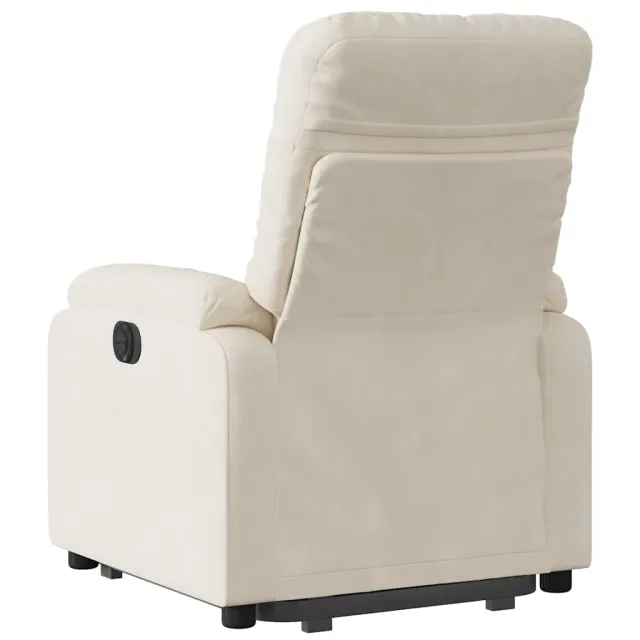 Fauteuil inclinable électrique beige tissu microfibre