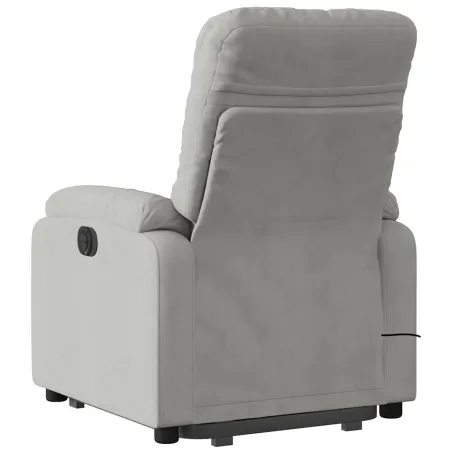 Fauteuil inclinable de massage électrique gris clair