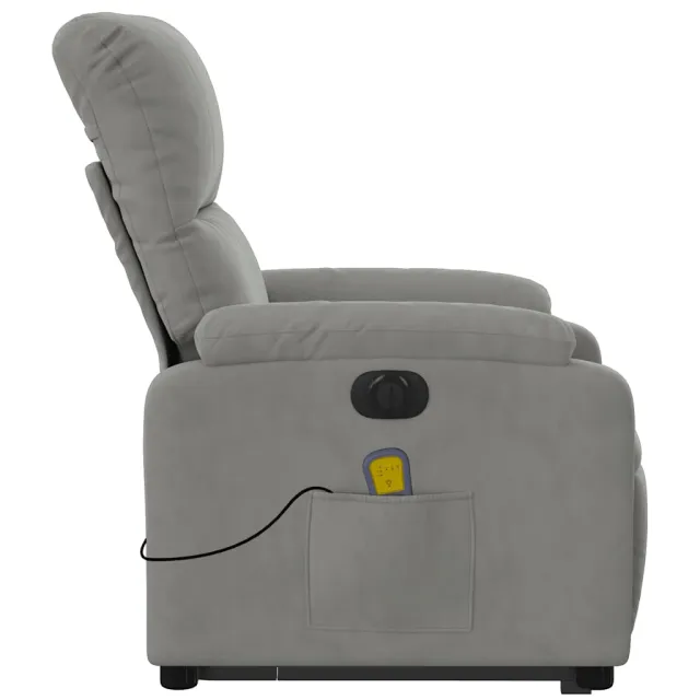 Fauteuil inclinable de massage électrique gris clair