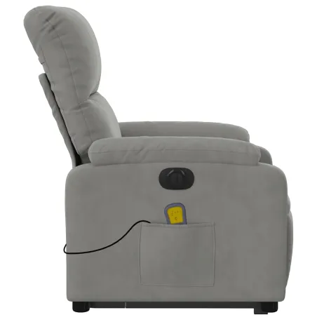 Fauteuil inclinable de massage électrique gris clair
