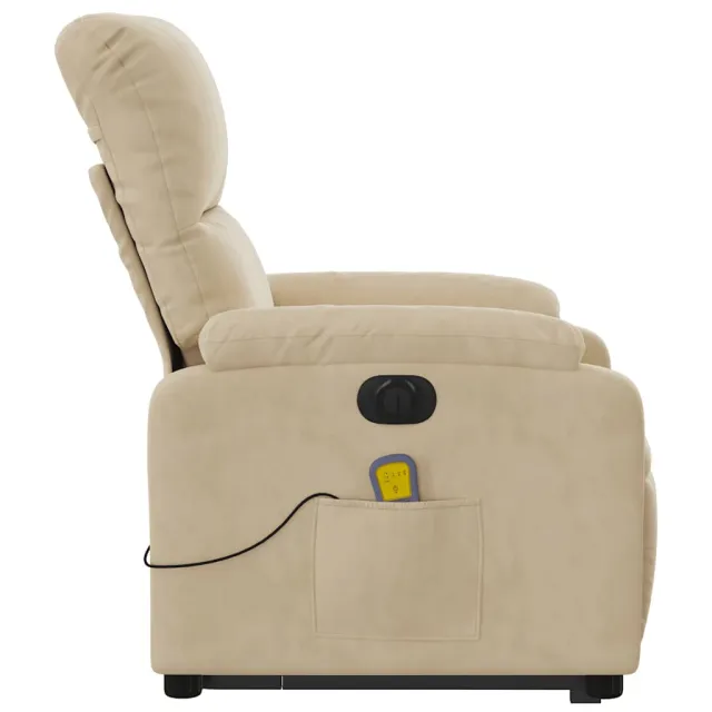 Fauteuil inclinable de massage électrique crème