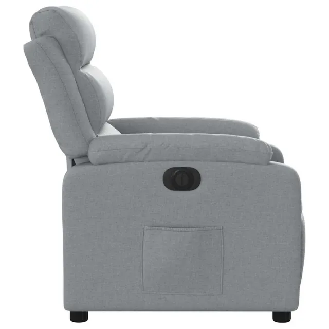 Fauteuil inclinable électrique Gris clair Tissu