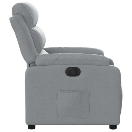 Fauteuil inclinable électrique Gris clair Tissu