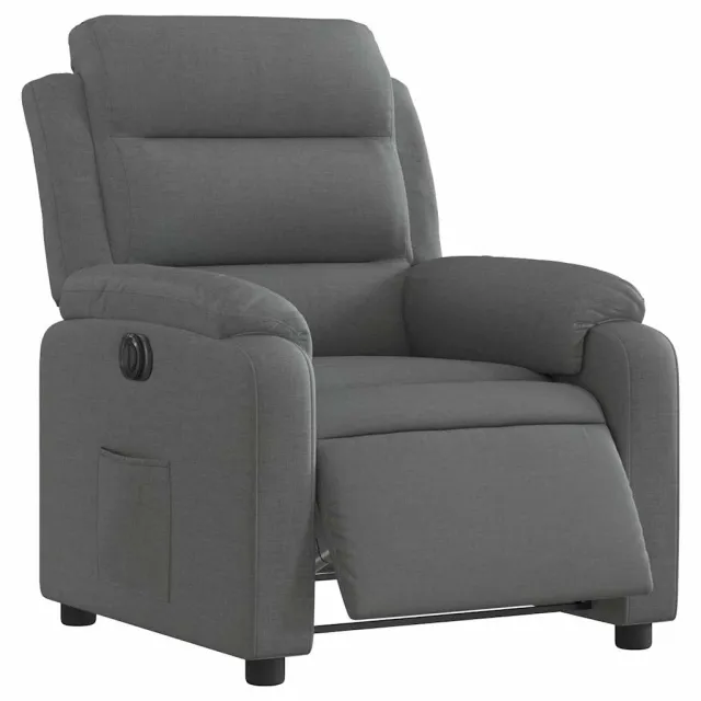 Fauteuil inclinable électrique Gris foncé Tissu