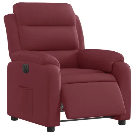 Fauteuil inclinable électrique Rouge bordeaux Tissu