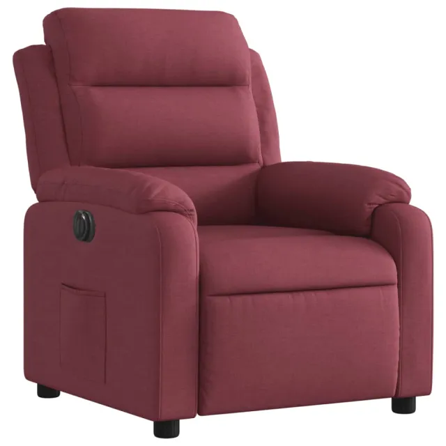 Fauteuil inclinable électrique Rouge bordeaux Tissu