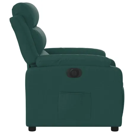 Fauteuil inclinable électrique Vert foncé Tissu