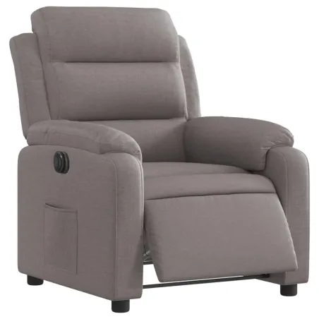 Fauteuil inclinable électrique Taupe Tissu