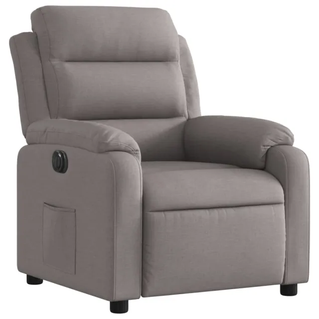 Fauteuil inclinable électrique Taupe Tissu