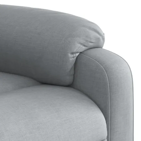 Fauteuil de massage inclinable électrique gris clair tissu