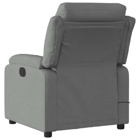 Fauteuil inclinable de massage électrique gris foncé tissu