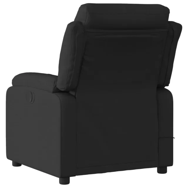 Fauteuil de massage inclinable électrique Noir Tissu