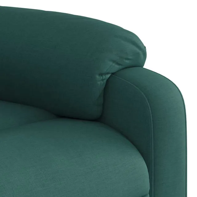 Fauteuil de massage inclinable électrique Vert foncé Tissu