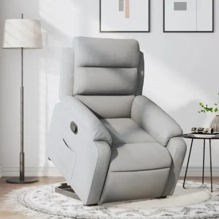 Fauteuil inclinable Gris clair Tissu