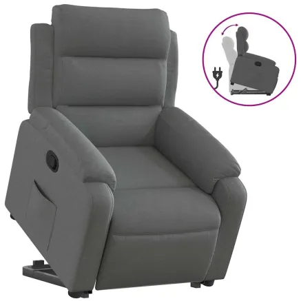 Fauteuil inclinable Gris foncé Tissu 2